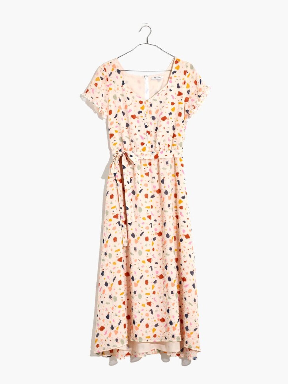 Madewell Terrazzo Tie-Waist Midi Dress Size 0